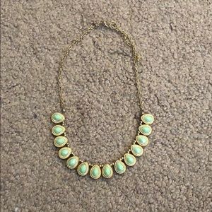 Sea foam and gold necklace